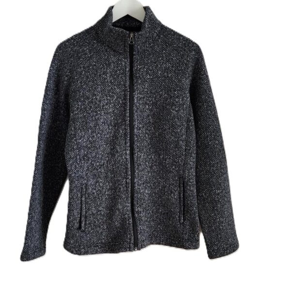 Mec Teslin gray zip front sweater jacket - Picture 2 of 9